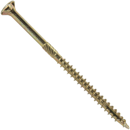#10 x 3-1/2" Gold Star Wood Screw, T-30 Torx Drive, Flat Head - (Pallet of 48 x Full Boxes) ~48,000 Screw Count