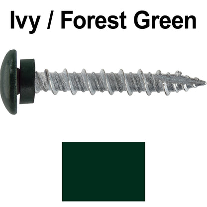10 x 1-1/2” LOW PROFILE Star Head Roofing Screws - HI-LO Thread - Metal To Wood - T25 Torx Drive Head - EPDM washer