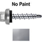 10 X 1" Zinc Aluminum Cap MINI-DRILLER Roofing Screws HI-LO THREAD Zinc Plated Carbon Steel Shank - EPDM Washer - Colored head