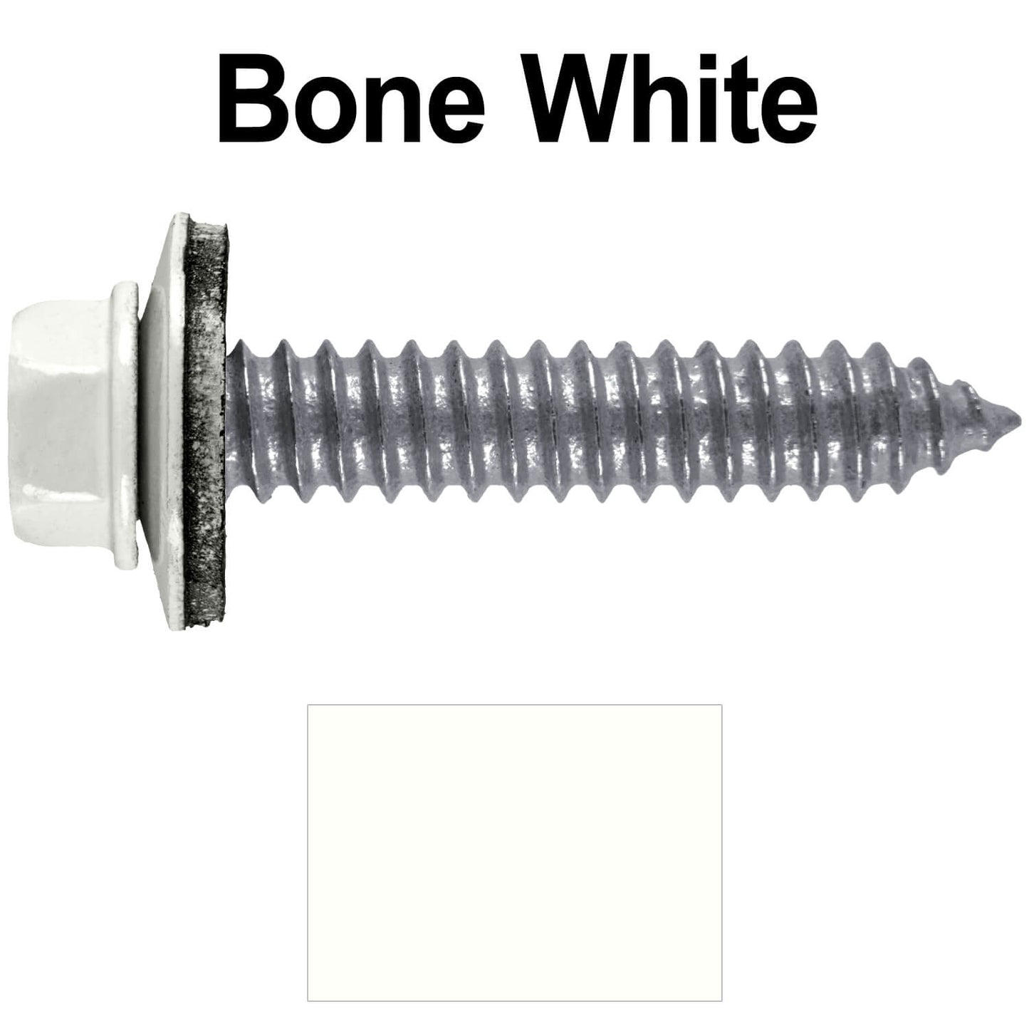 17 x 1-1/2 Metal Roofing Screws - Metal Panel to Metal Purlins and Recovery Screws - Hex Washer Head - EPDM washer.
