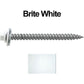 12 x 2-1/2" Metal ROOFING SCREWS - Hex Washer Head - Self starting/self tapping - EPDM washer. Colored head.