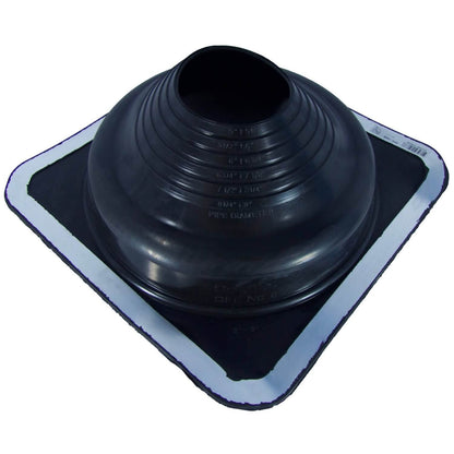 DEKTITE SQUARE BLACK EPDM Flexible Pipe Flashing, Roof Jack, Pipe Boot Flashing Dektite