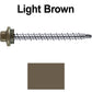 10 x 2” Stainless Steel Mini Driller Sheet Metal Roofing Screw - Hex Washer Cap - Self starting metal to wood siding screws - EPDM washer. Colored head.
