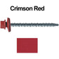 #10 x 3" Mini Driller Sheet Metal Roofing Screw - Hex Washer Head -  Self starting metal to wood siding screws. EPDM washer. Colored head.