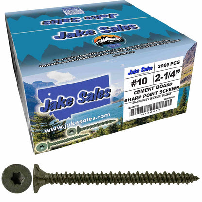 #10 Cement Board Torx/Star Head Screws SHARP POINT for Fastening Cement Backer Board/Cement Board/Tile Board - Torx/Star - T-25 Torx Head
