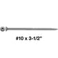 #10 Silver Star Stainless Steel Wood Screw Torx/Star Drive Head - 300 Series Stainless Steel Torx/Star Drive Wood Screws