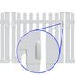 White Universal Nylon Gate Handle