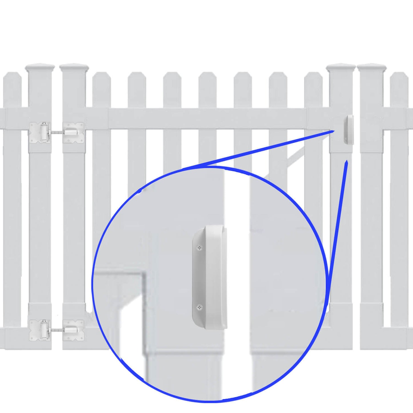 White Universal Nylon Gate Handle