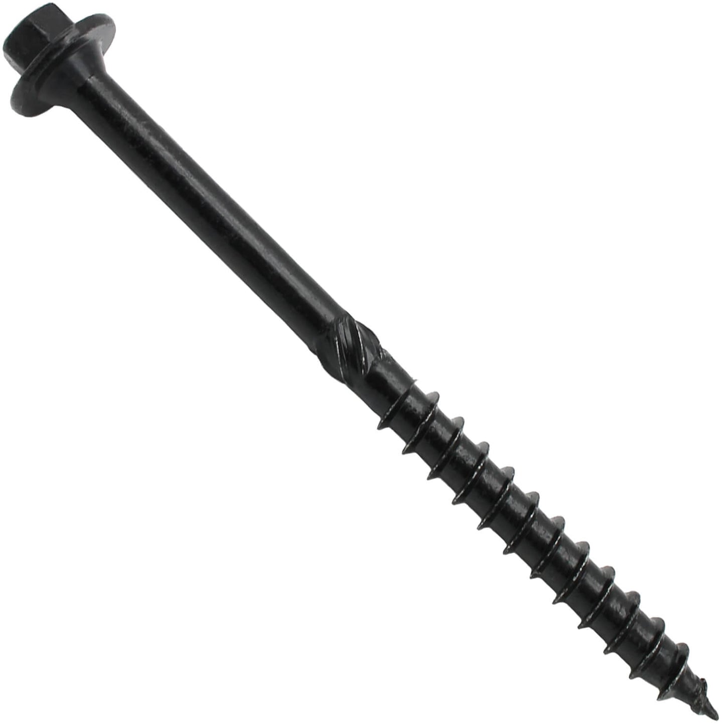 #17 Heavy-Duty Black Timber, Log & Structural Wood Screws - Exterior Coated - Use for Fastening Ledger Boards, Large Timbers, Logs and more.