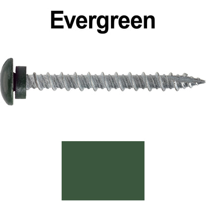 10 x 2" LOW PROFILE Star Head Roofing Screws - HI-LO Thread - Metal To Wood - T25 Torx Drive Head - EPDM washer.