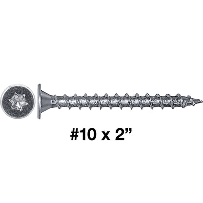 #10  Low Profile Pancake Head Roofing Screws - Wood to Metal - For Standing Seam Roofs - Zinc Plated