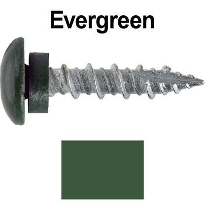 10 X 1" - LOW PROFILE Star Head Roofing Screws - HI-LO Thread - Metal To Wood - T25 Torx Drive Head - EPDM washer.