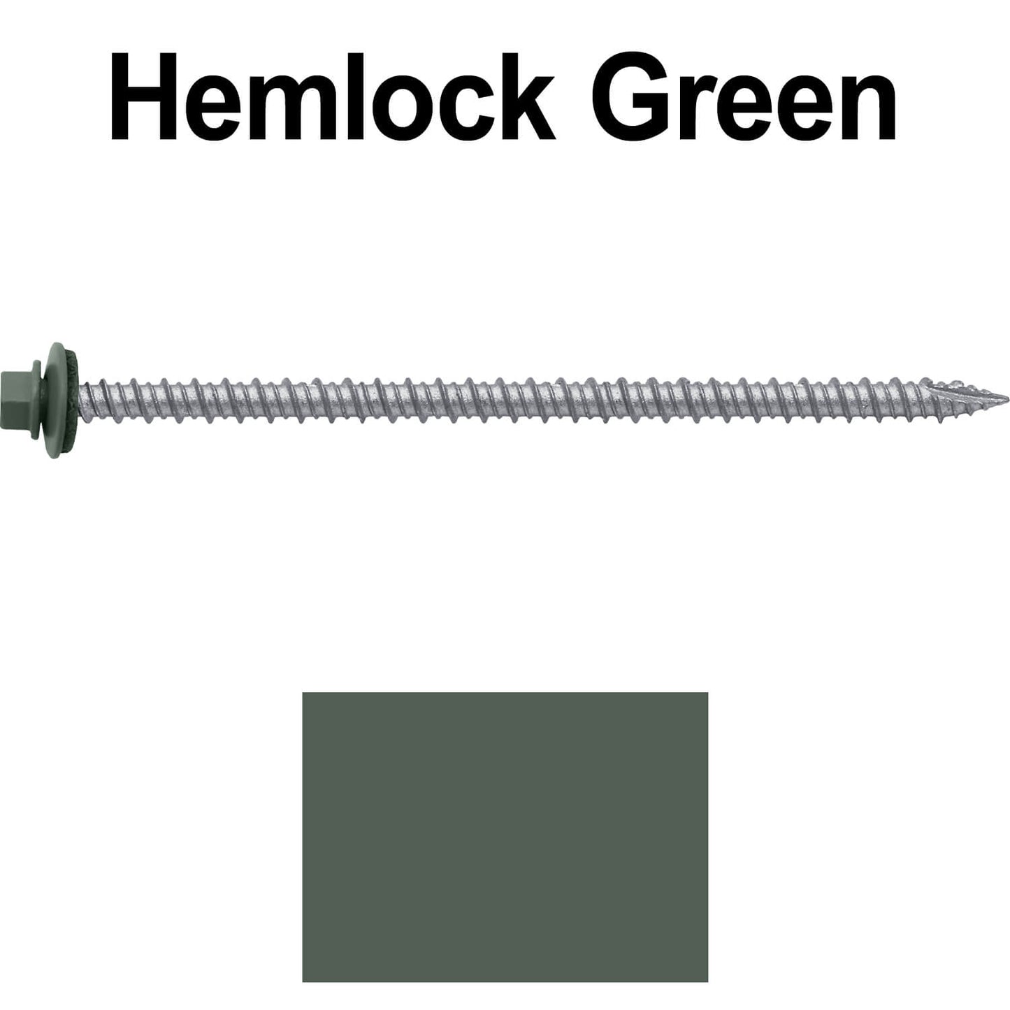 #10 x 4" Metal ROOFING SCREWS - Hex Washer Head - Self starting/self tapping - EPDM washer. Colored head.