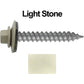 #12 x 1-1/2"  RE-GRIP METAL ROOFING SCREWS - Hex Washer Head - Self starting/self tapping - EPDM washer. Colored head.