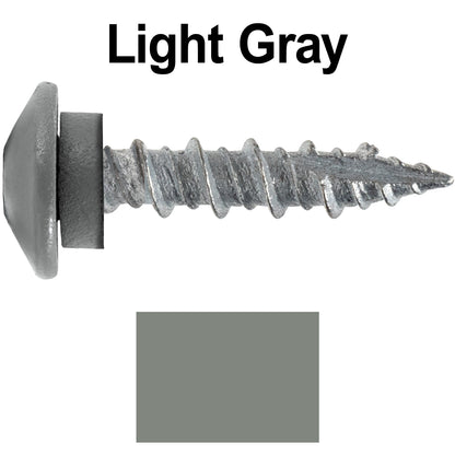 10 X 1" - LOW PROFILE Star Head Roofing Screws - HI-LO Thread - Metal To Wood - T25 Torx Drive Head - EPDM washer.