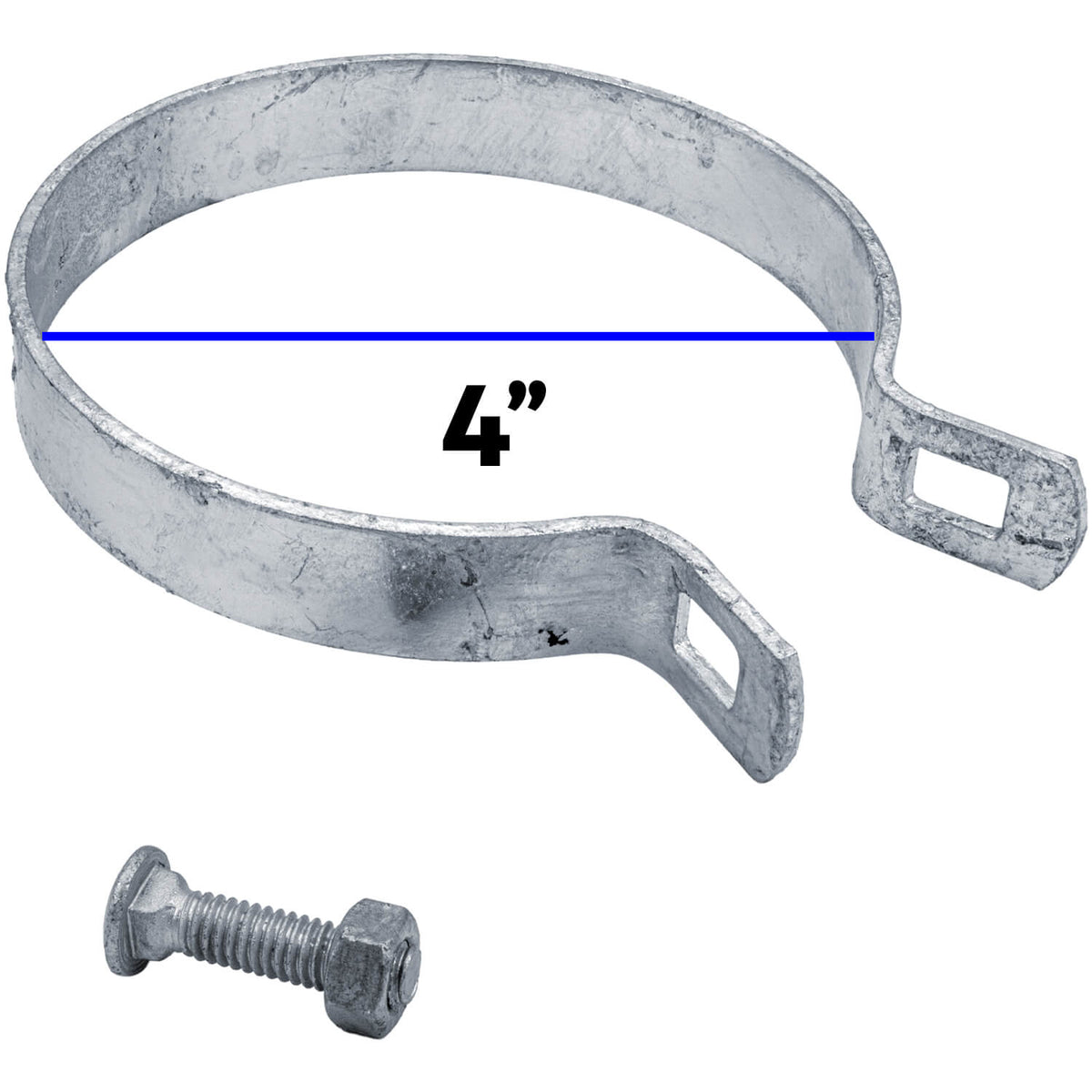 Galvanized Brace Band for Chain Link Fence - Rail End Bracket