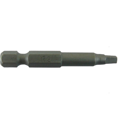 SQUARE BIT DRIVERS: 2 inch - #1, #2, #3  Robertson (R1/R2) - Quick-Change Shank