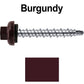 10 X 1-1/2” Zinc Aluminum Cap MINI-DRILLER Roofing Screws HI-LO THREAD Zinc Plated Carbon Steel Shank - EPDM Washer - Colored head