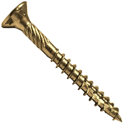 #8 Gold Star/Torx Drive Zinc Coated T-20 Flat Head Wood Screws
