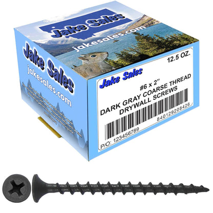 Gray Phosphate Coarse Thread Drywall Screws - Drywall, Gypsum board, Sheet rock, Plasterboard Screws. Use for all purpose wood screws.