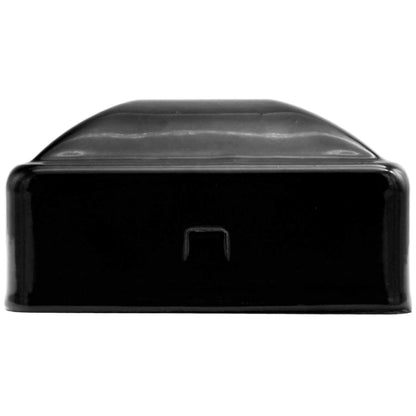 Ornamental Iron Fence Post Caps for Wrought Iron Fences – Black Powder Coated Square Fence Post Caps (3 Sizes)