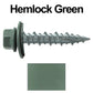 #10 x 1" Metal ROOFING SCREWS - Hex Washer Head - Self starting/self tapping - EPDM washer. Colored head.
