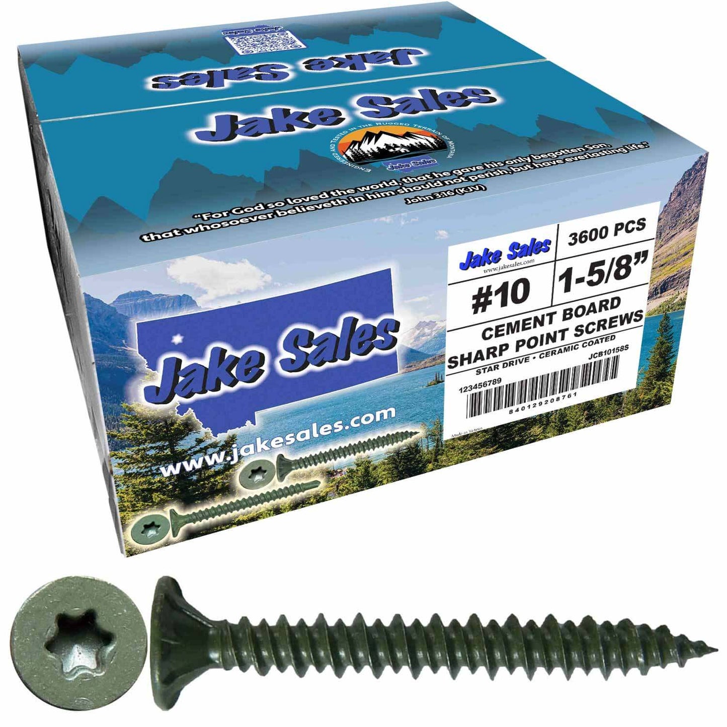 #10 Cement Board Torx/Star Head Screws SHARP POINT for Fastening Cement Backer Board/Cement Board/Tile Board - Torx/Star - T-25 Torx Head