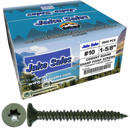#10 Cement Board Torx/Star Head Screws SHARP POINT for Fastening Cement Backer Board/Cement Board/Tile Board - Torx/Star - T-25 Torx Head
