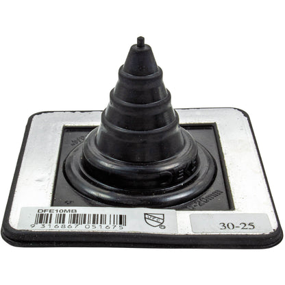 DEKTITE SQUARE BLACK EPDM Flexible Pipe Flashing, Roof Jack, Pipe Boot Flashing Dektite