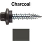10 x 1" - STAINLESS HEX / ZINC Sheet Metal Roof Screw. Self starting metal to wood siding screws. EPDM washer. Colored head.