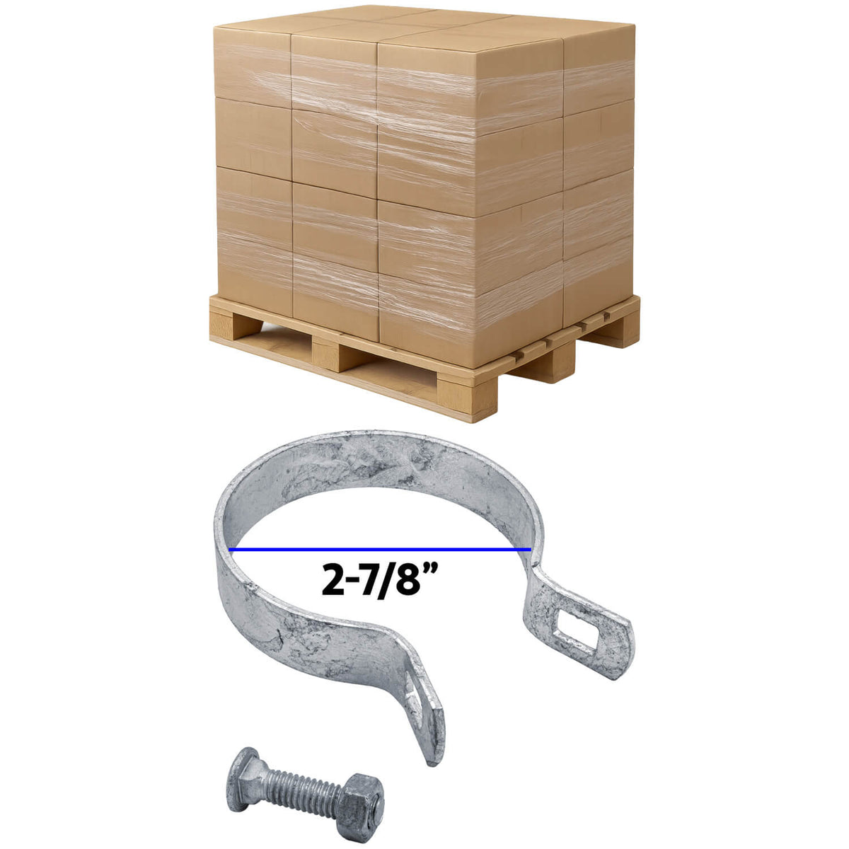 Galvanized Brace Band for Chain Link Fence - Rail End Bracket