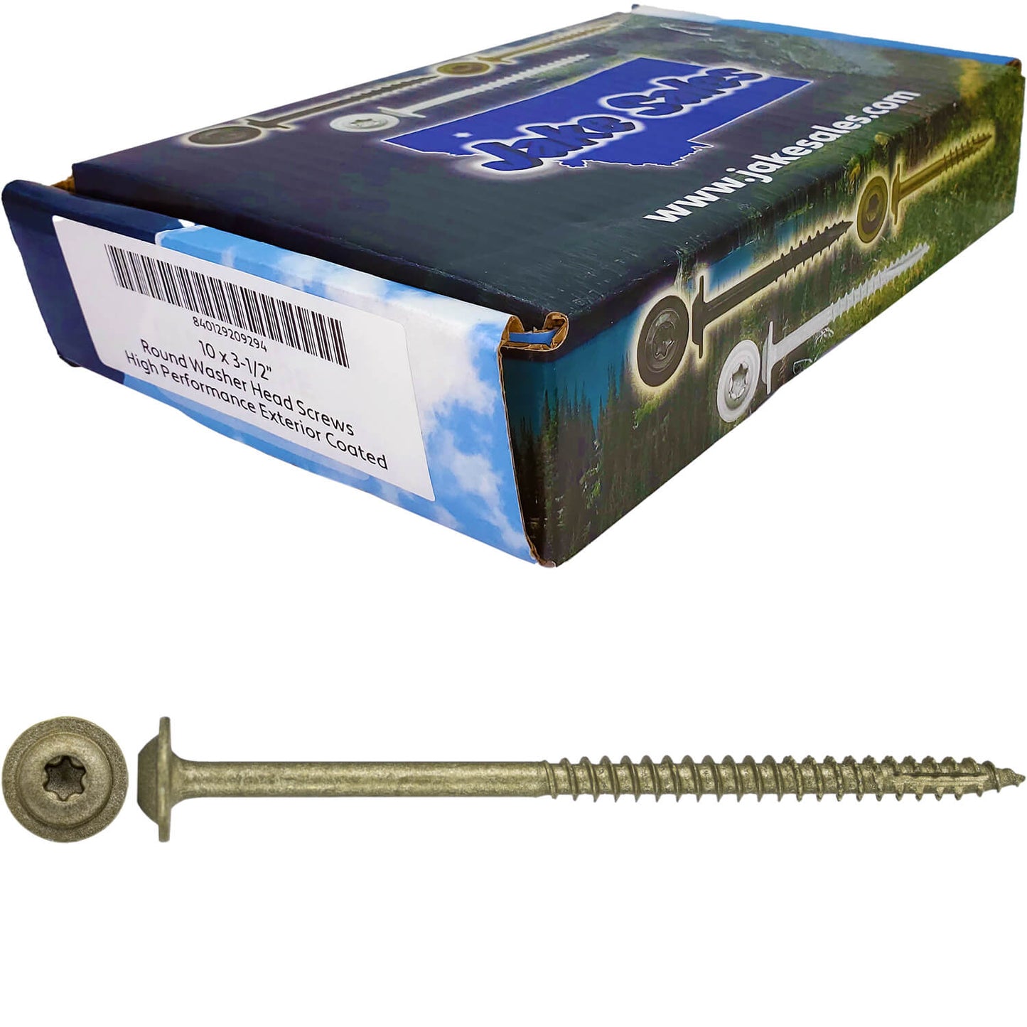 #10 Round Washer (Modified Truss) Head Screw Torx/Star Drive Head Wood Screw, Multipurpose Wood Screws for Construction, Cabinets and Furniture.