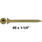 #8 x 3/4" - 2" Bronze Exterior Coated Wood Screw Torx/Star Drive Head - Multipurpose Exterior Coated Torx/Star Drive Wood Screws