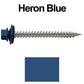#9 x 2" Stainless Steel Metal Roofing Screws - Hex Washer Head - Self-Piercing (SP) tip metal to wood. EPDM washer. Colored head.