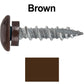10 X 1" - LOW PROFILE Star Head Roofing Screws - HI-LO Thread - Metal To Wood - T25 Torx Drive Head - EPDM washer.