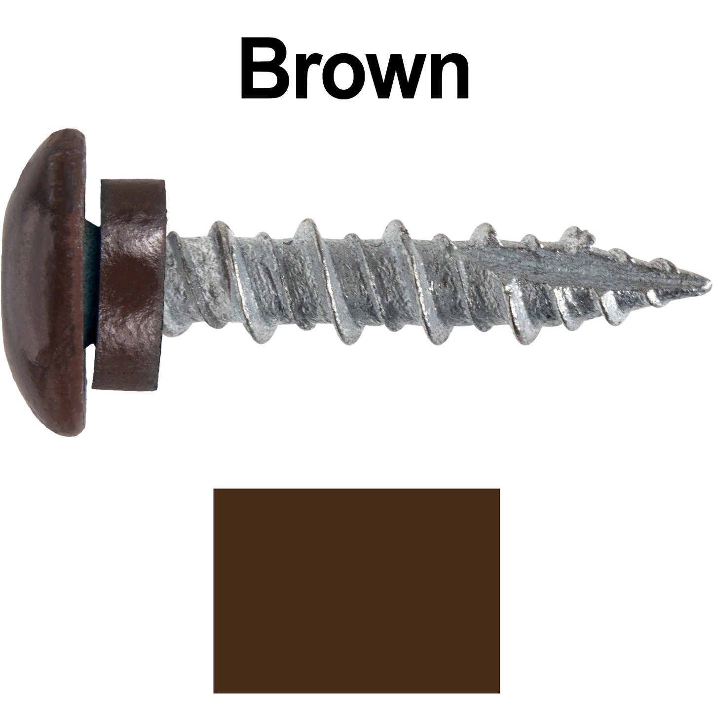 10 X 1" - LOW PROFILE Star Head Roofing Screws - HI-LO Thread - Metal To Wood - T25 Torx Drive Head - EPDM washer.