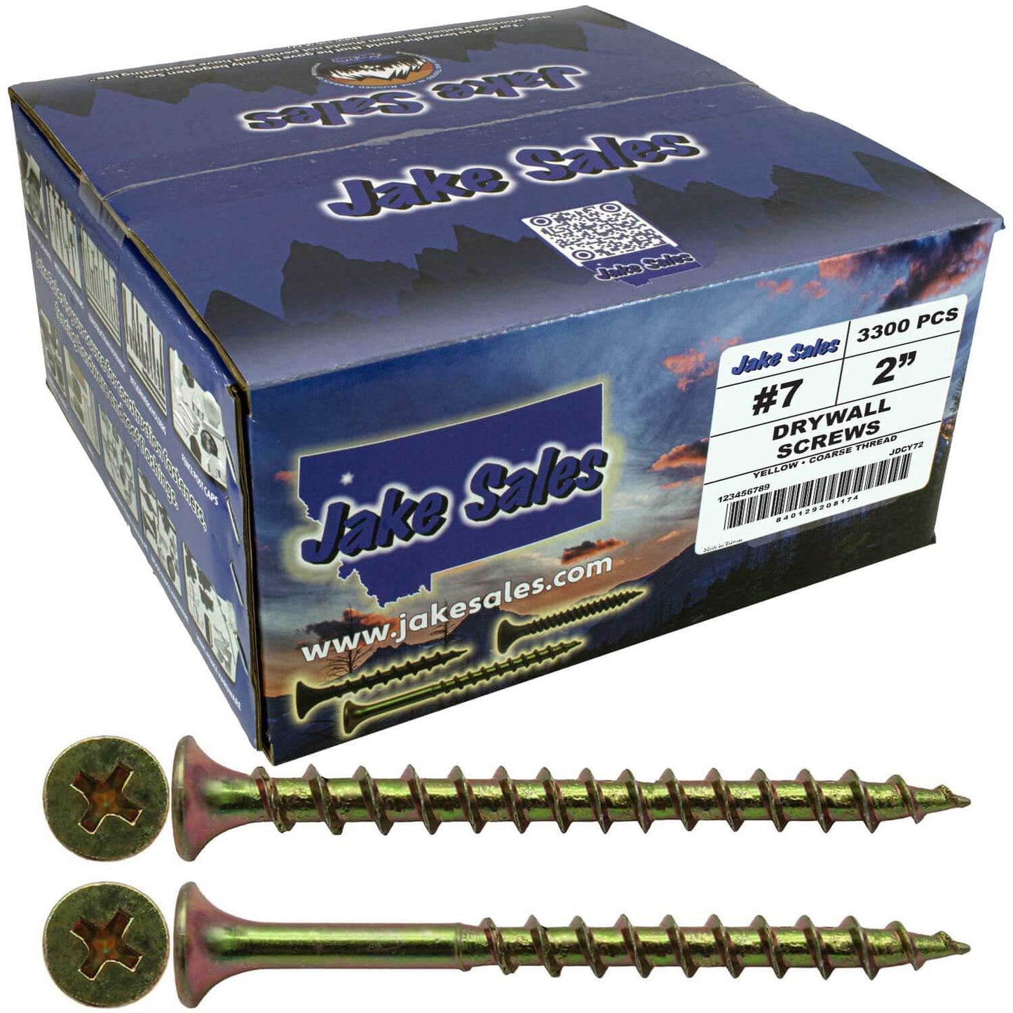 Yellow Zinc Coarse Thread Drywall, Gypsum board, Sheetrock, Plasterboard Screws. Use for all purpose wood screws