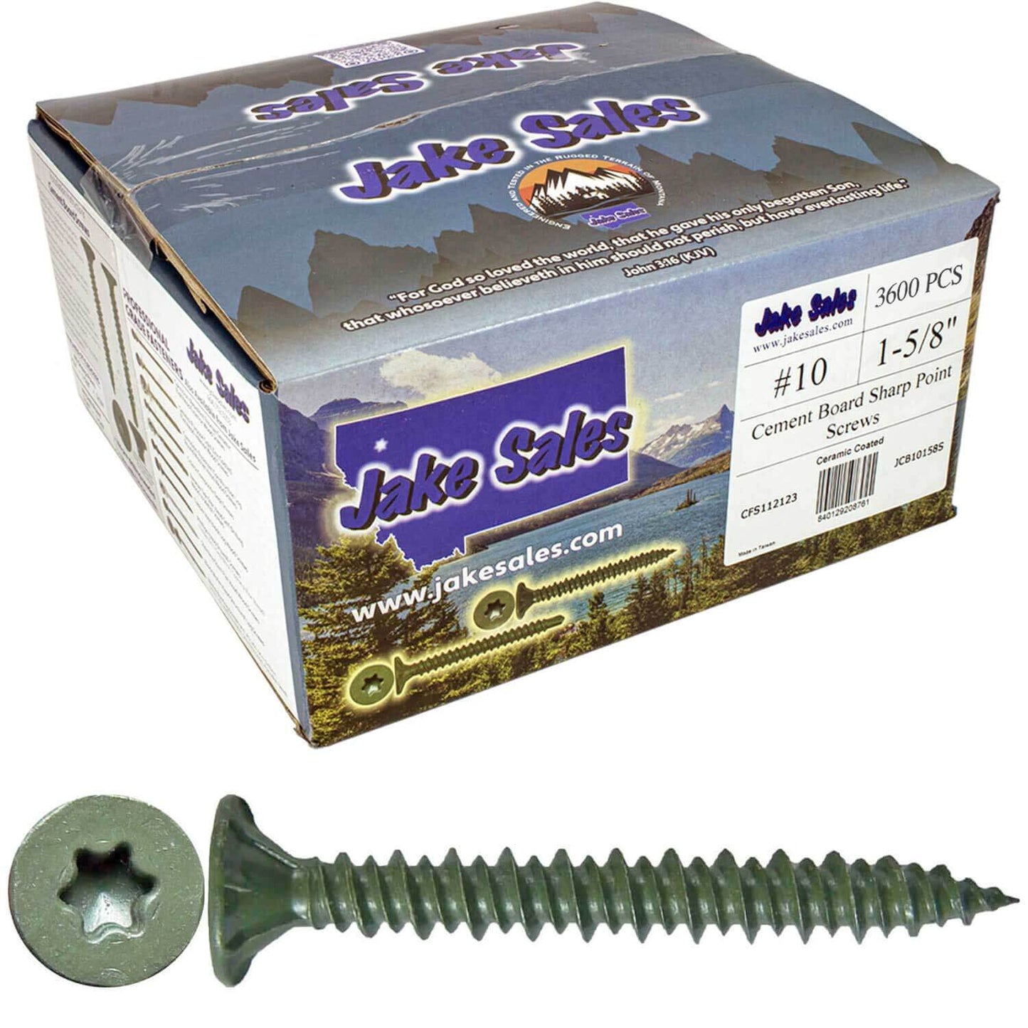 #10 Cement Board Torx/Star Head Screws SHARP POINT for Fastening Cement Backer Board/Cement Board/Tile Board - Torx/Star - T-25 Torx Head