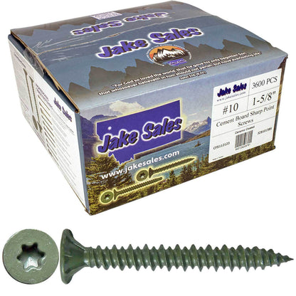#10 Cement Board Torx/Star Head Screws SHARP POINT for Fastening Cement Backer Board/Cement Board/Tile Board - Torx/Star - T-25 Torx Head