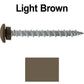 10 x 2" LOW PROFILE Star Head Roofing Screws - HI-LO Thread - Metal To Wood - T25 Torx Drive Head - EPDM washer.