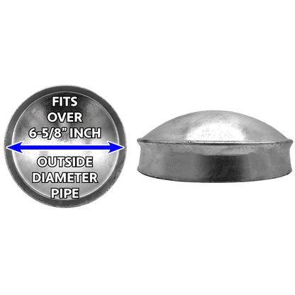 Galvanized Pressed Steel Chain Link Fence Post Caps
