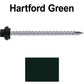 10 X 3“ HI-LO Zinc Aluminum Cap Metal Roofing Screws - Hex Washer Head - Self starting/self tapping - EPDM washer. Colored head.