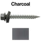 #9 x 1-1/2" Stainless Steel Metal Roofing Screws - Hex Washer Head - Self-Piercing (SP) tip metal to wood siding screws. EPDM washer. Colored head.