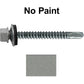 #12 x 2-1/2" Metal to Metal Type #3 Metal Roofing Screws - Hex Head Drill Point - 9/16" EPDM Washer. Colored head.