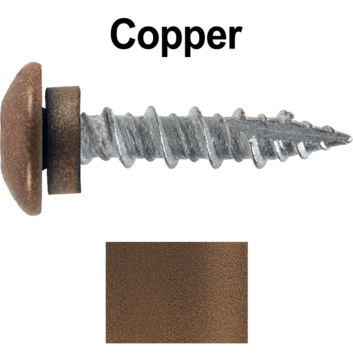 10 X 1" - LOW PROFILE Star Head Roofing Screws - HI-LO Thread - Metal To Wood - T25 Torx Drive Head - EPDM washer.