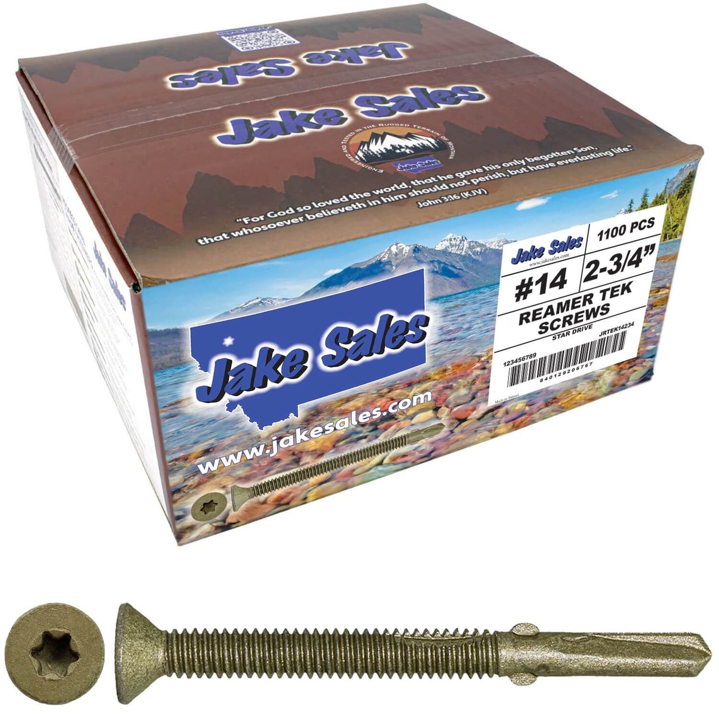 Reamer Tek Torx/Star Head Self-Drilling Wood to Metal Screws - for Flatbeds, Trailers or Fastening Wood to Steel