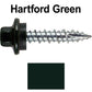10 x 1" - STAINLESS HEX / ZINC Sheet Metal Roof Screw. Self starting metal to wood siding screws. EPDM washer. Colored head.