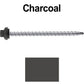 10 X 3" Zinc Aluminum Cap MINI-DRILLER Roofing Screws HI-LO THREAD Zinc Plated Carbon Steel Shank - EPDM Washer - Colored head