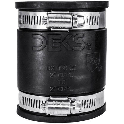 DEKS  Flexible Pipe Coupler - Leak-Proof for Clay, PVC, Copper, and Steel Connections