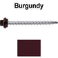 10 X 2-1/2" Zinc Aluminum Cap MINI-DRILLER Roofing Screws HI-LO THREAD Zinc Plated Carbon Steel Shank - EPDM Washer - Colored head